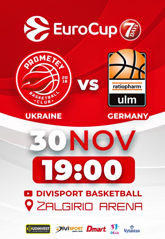 7Days EuroCup Game: BC ''Prometey'' - BC ''Ratiopharm Ulm''