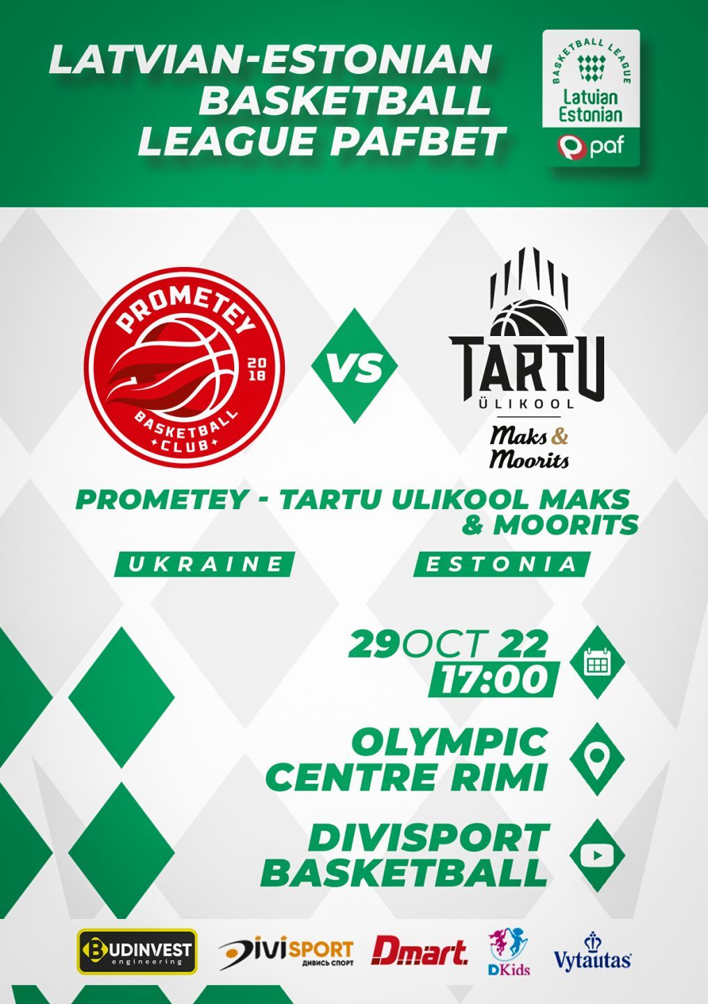 PROMETEY vs Tartu Ulikool Maks & Moorits