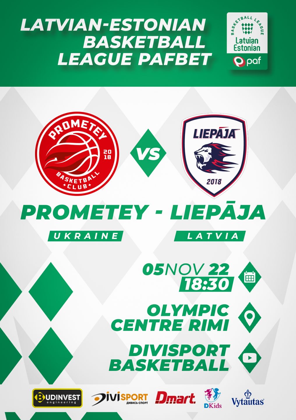 Prometey vs Liepaja